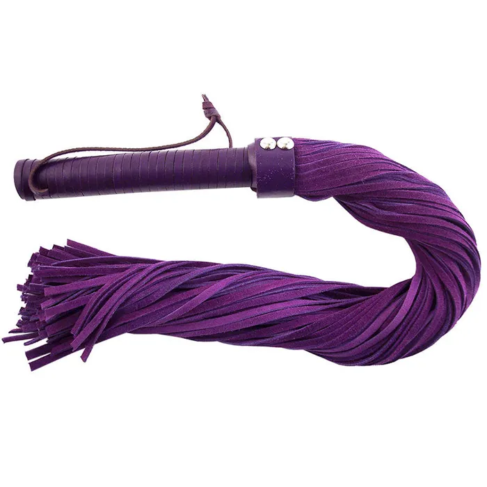 Purple Suede Flogger Rouge Garments Vibrators