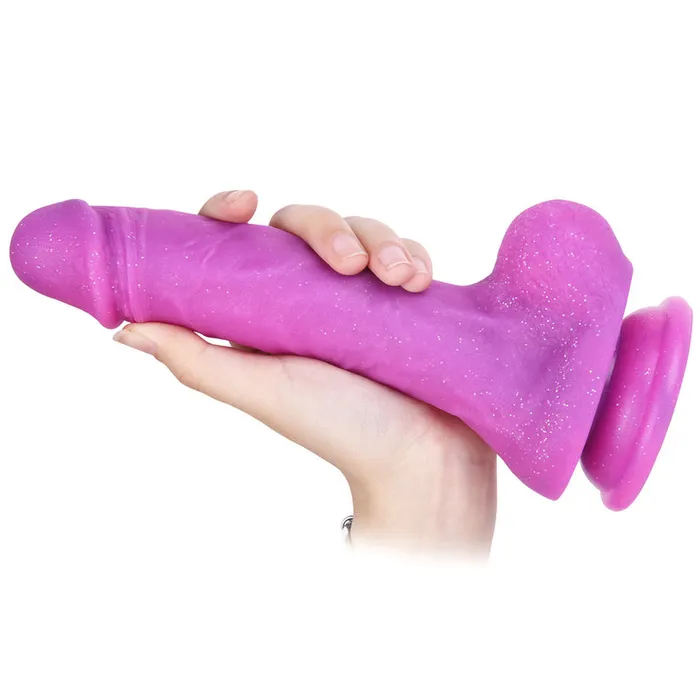 sex toys Dildos 826 Inch Silicone Glitter Purple Dildo