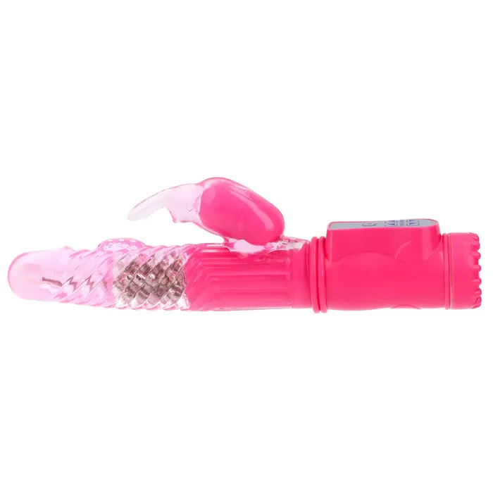 Shots Toys Vibrators Rabbit Vibrator with Rotating End and Pearls GC Pink