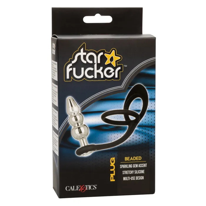 Star Fucker Beaded Metal Butt Plug with Crystal Silicone Penis Testicle Clamp California Exotic Novelties Male Sex Toys