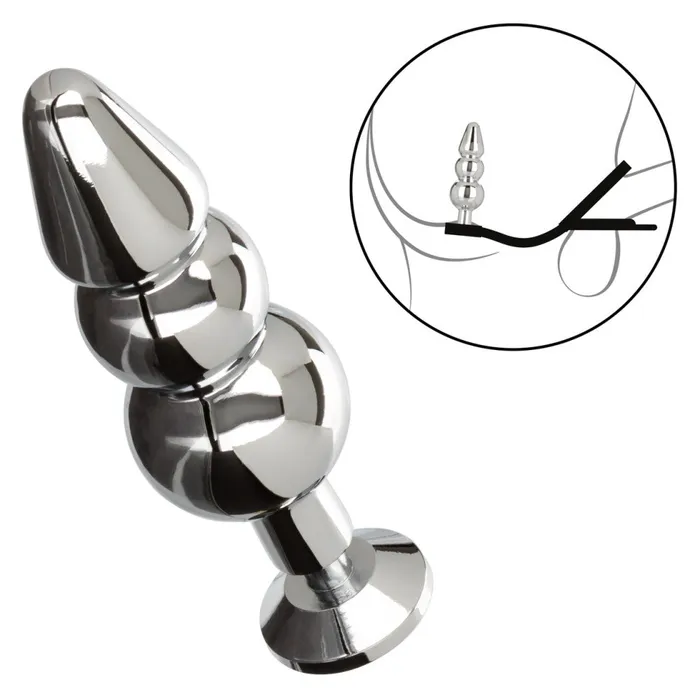 Star Fucker Beaded Metal Butt Plug with Crystal Silicone Penis Testicle Clamp California Exotic Novelties Male Sex Toys