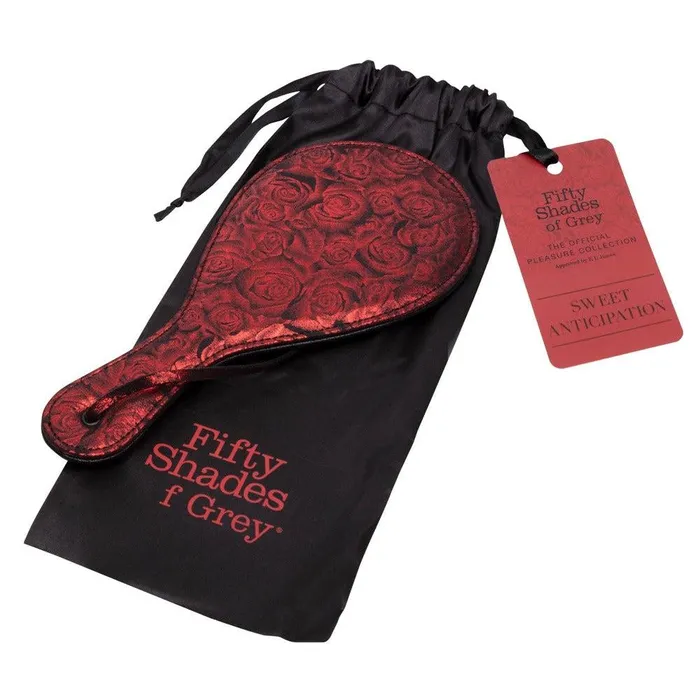 Sweet Anticipation Rose Print Dual Sided Round Paddle Fifty Shades Vibrators