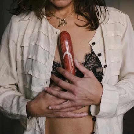 thearterotic Dildos RED JASPER CRYSTAL DILDO