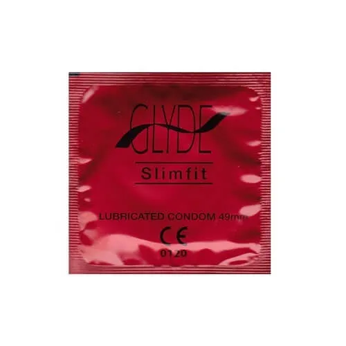 Vibrators Glyde Glyde Ultra Slimfit Red Fruit Flavour Vegan Condoms 100 Pack