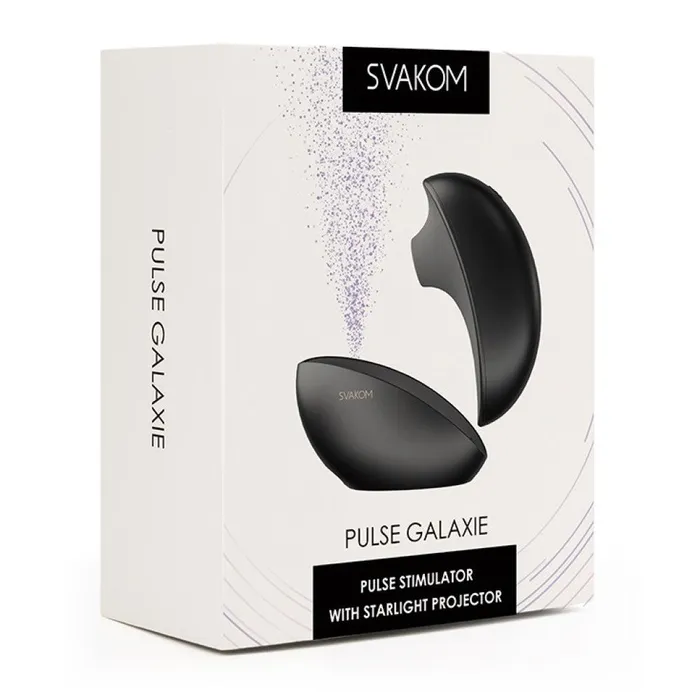 Vibrators Svakom Svakom Pulse Galaxie Pulse Stimulator with Starlight Projector Midnight Black