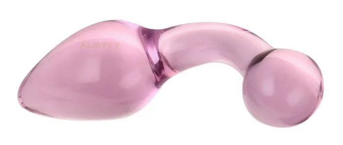 ALMYTY Pink Wearable Crystal Glass Butt Plug Anal Beads Set 6 Unique Shapes for Sensual Play Anal