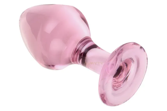 ALMYTY Pink Wearable Crystal Glass Butt Plug Anal Beads Set 6 Unique Shapes for Sensual Play Anal