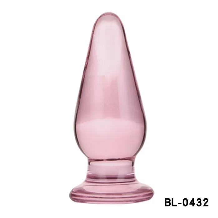 ALMYTY Pink Wearable Crystal Glass Butt Plug Anal Beads Set 6 Unique Shapes for Sensual Play Anal