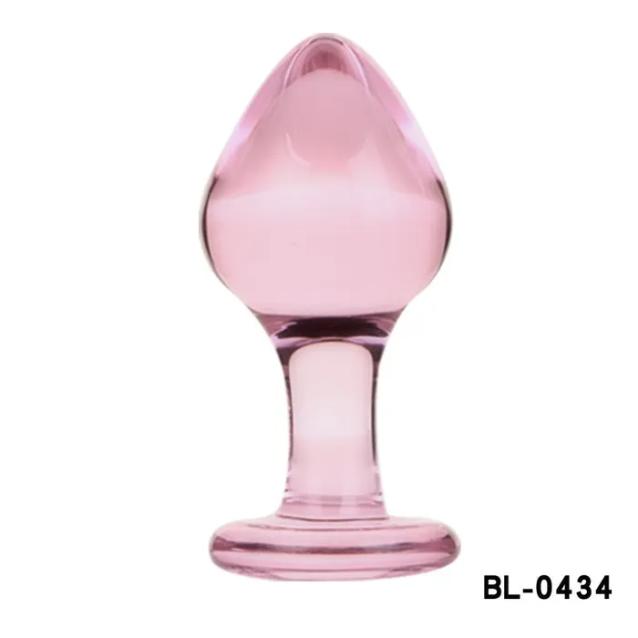 ALMYTY Pink Wearable Crystal Glass Butt Plug Anal Beads Set 6 Unique Shapes for Sensual Play Anal