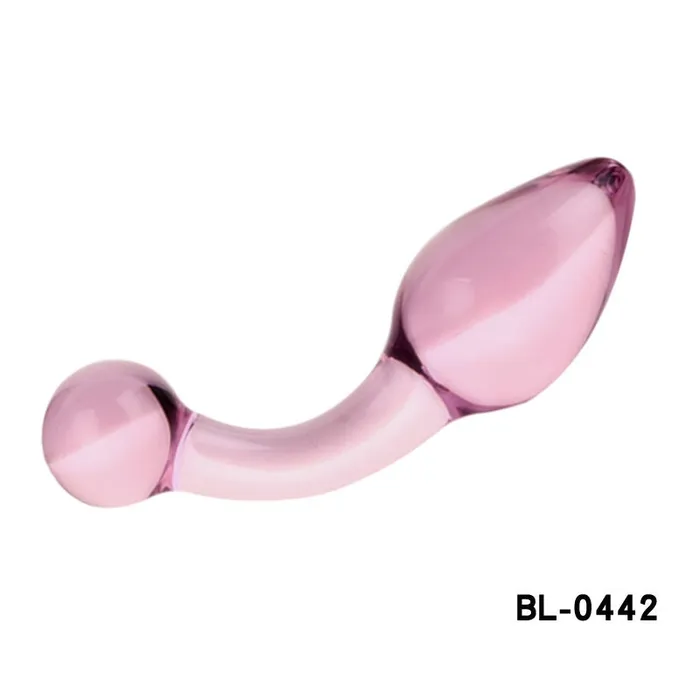 ALMYTY Pink Wearable Crystal Glass Butt Plug Anal Beads Set 6 Unique Shapes for Sensual Play Anal