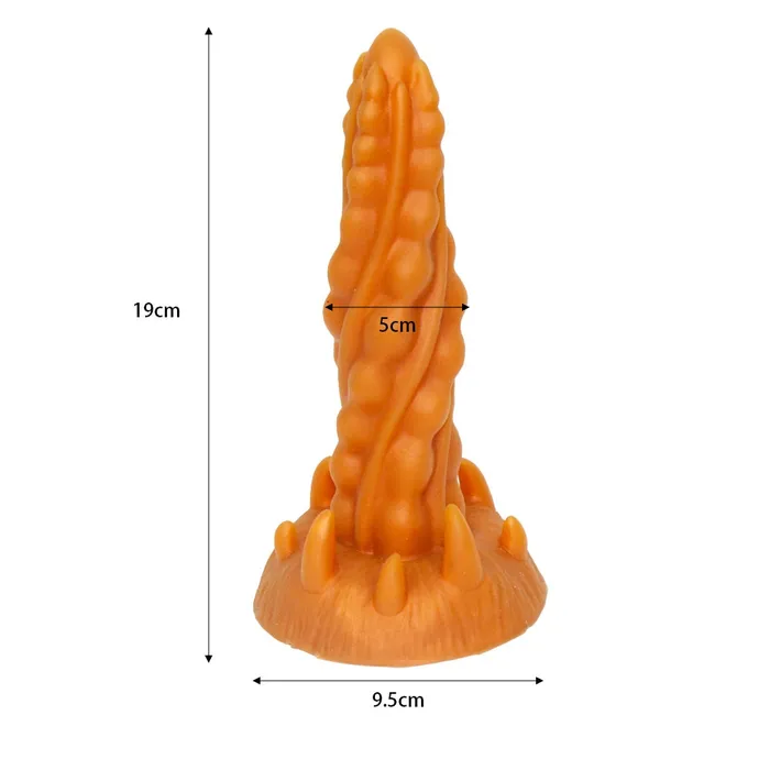 Anal DY DY Magic Dragon Silicone Fantasy Dildo Anal Plug Gold