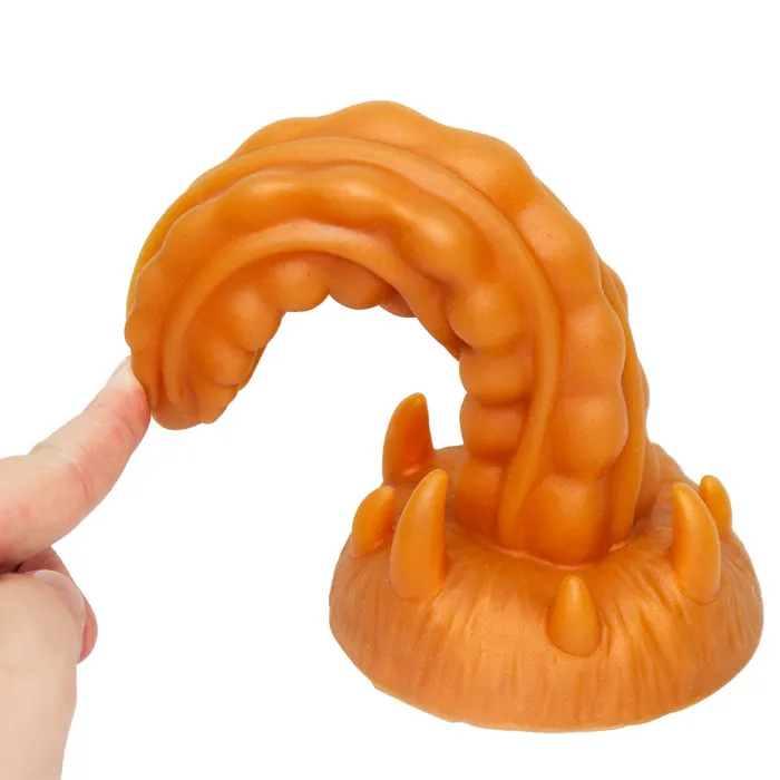 Anal DY DY Magic Dragon Silicone Fantasy Dildo Anal Plug Gold