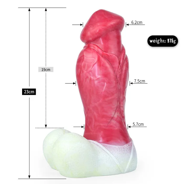 Anal FAAK FAAK Hellfire 23cm Silicone Fat Dragon Fantasy Dildo Anal Plug