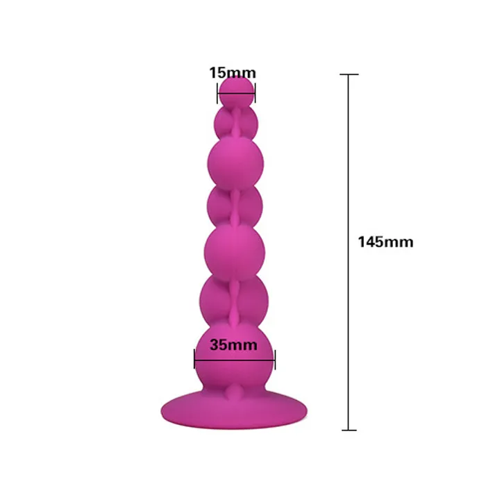 Anal HC HC Silicone Enema Play Anal Beads Butt Plug Rose