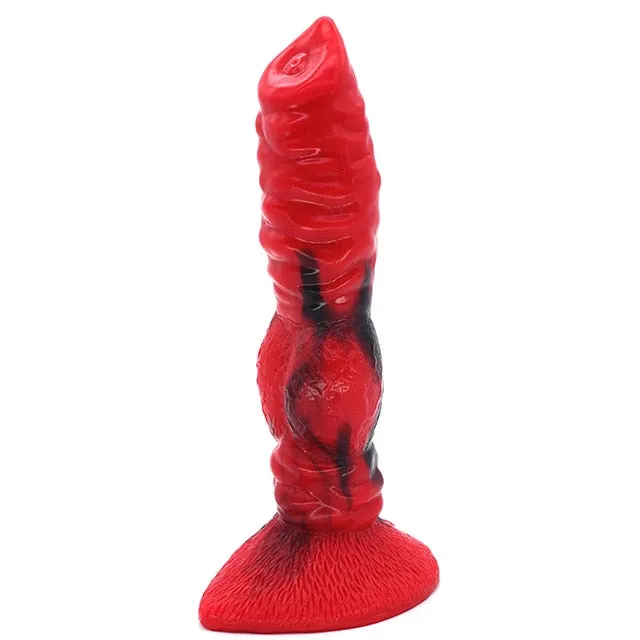 Anal Kinkpod YOCY Animal Plug Color Silicone Realistic Wolf Dog Fake Phallus Adult Fantasy Plug For Women in Red Blue Green Glow in the Dark