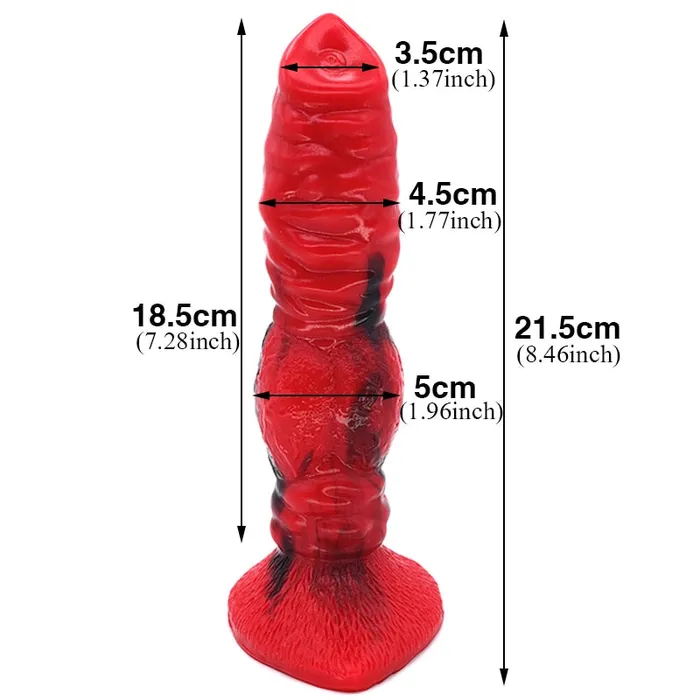 Anal Kinkpod YOCY Animal Plug Color Silicone Realistic Wolf Dog Fake Phallus Adult Fantasy Plug For Women in Red Blue Green Glow in the Dark