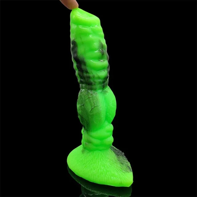 Anal Kinkpod YOCY Animal Plug Color Silicone Realistic Wolf Dog Fake Phallus Adult Fantasy Plug For Women in Red Blue Green Glow in the Dark