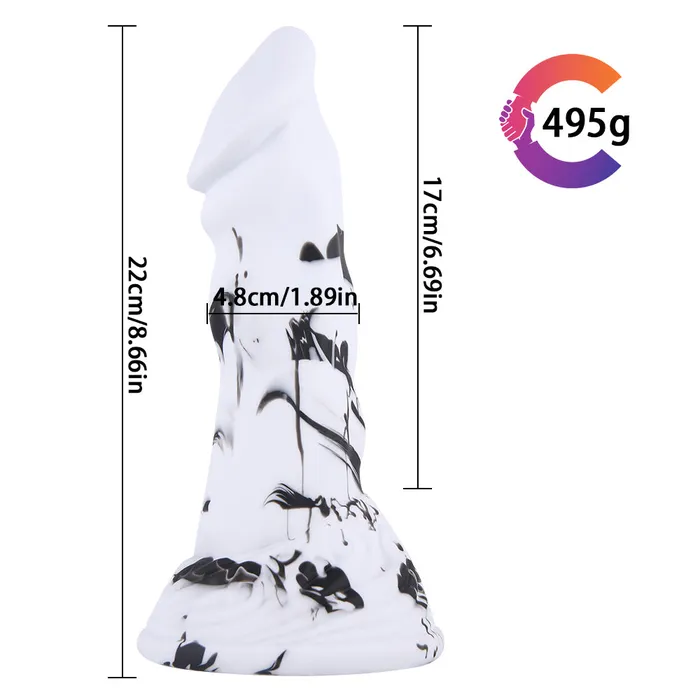 Anal MD MD Snake 866 inch Bad Dragon Realistic Dildo Silicone BlackWhite