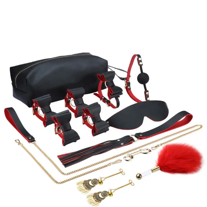 Anal RY 9pcs Premium Bondage Kit Redblack RY