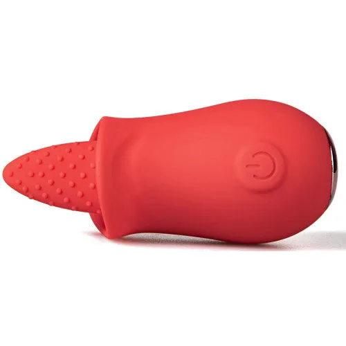 CyprusLoveShop Vibrators Red silicone vibrating Licking Tongue rose Flower