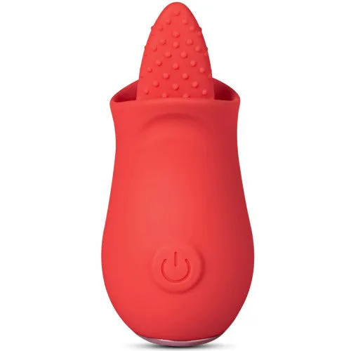 CyprusLoveShop Vibrators Red silicone vibrating Licking Tongue rose Flower