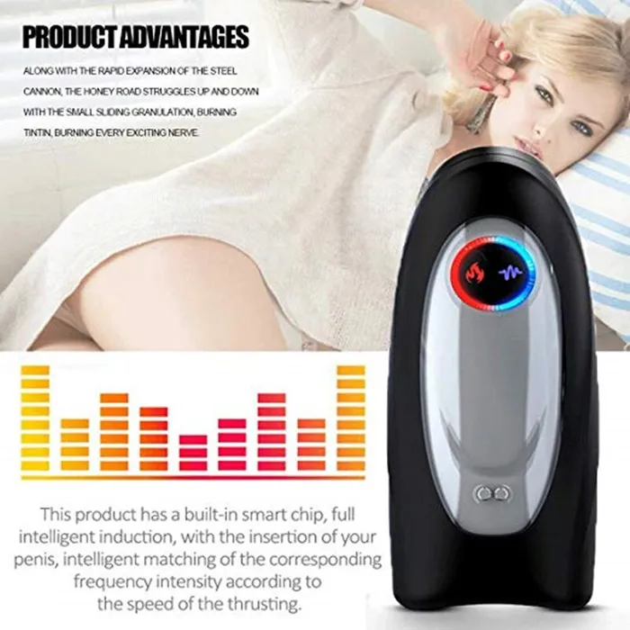 DPENG DPENG Aircraft Auto Heating Impulse Masturbator Stroker Cup Male Sex Toys