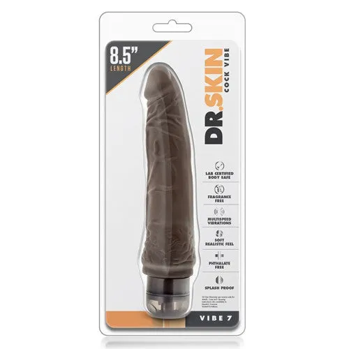 Dr Skin Cock Vibe Chocolate 18cm Blush Novelties Female Sex Toys