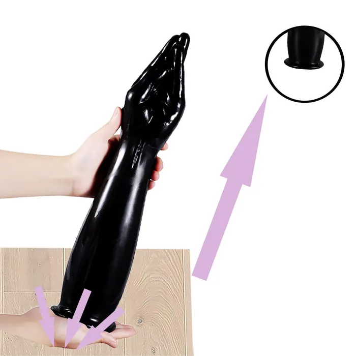 DY Anal DY 1496 Huge Realistic Hand Play Fisting Dildo Anal Plug Black