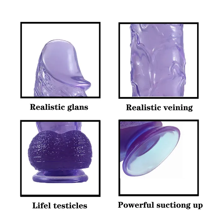 DY Female Sex Toys DY 1023 Titan Super Giant Realistic Dildo Purple