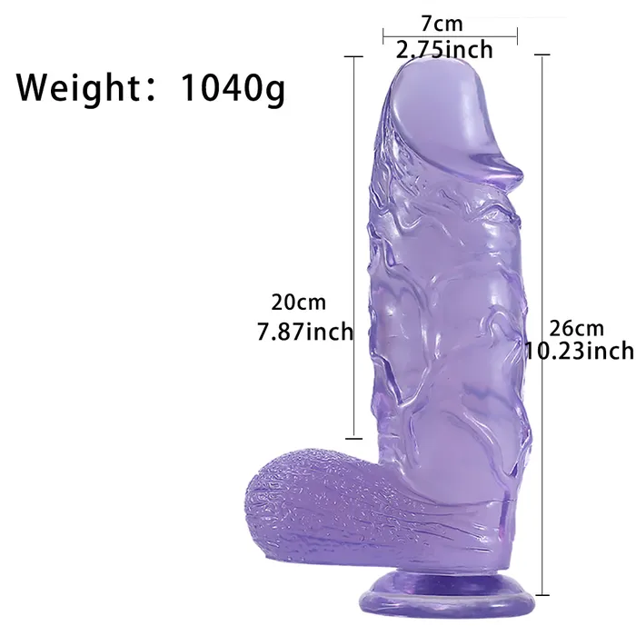 DY Female Sex Toys DY 1023 Titan Super Giant Realistic Dildo Purple