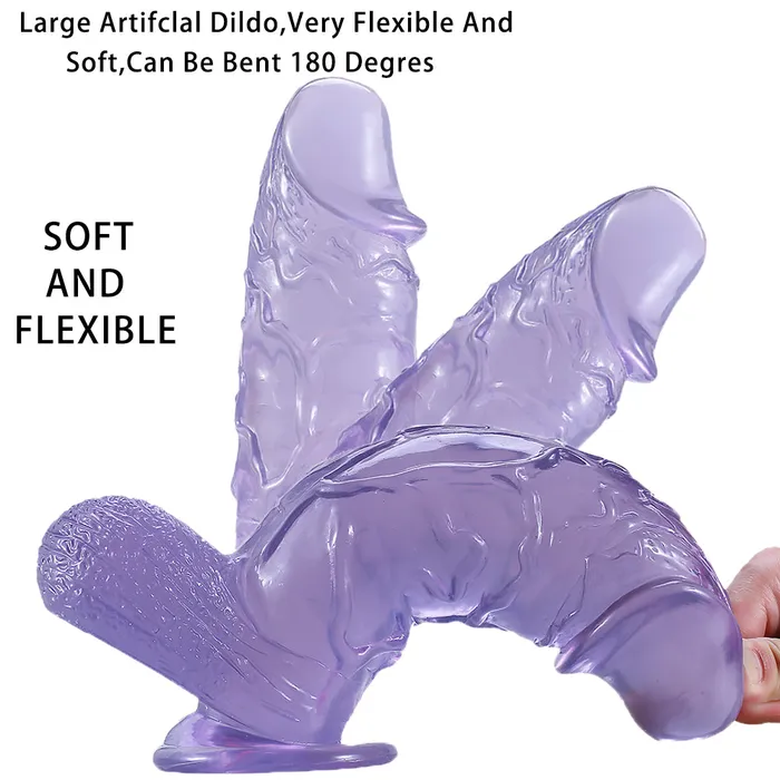 DY Female Sex Toys DY 1023 Titan Super Giant Realistic Dildo Purple