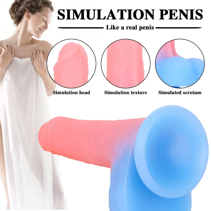 Female Sex Toys MD 728 Trumpet Luminous Fantasy Realistic Dildo MD