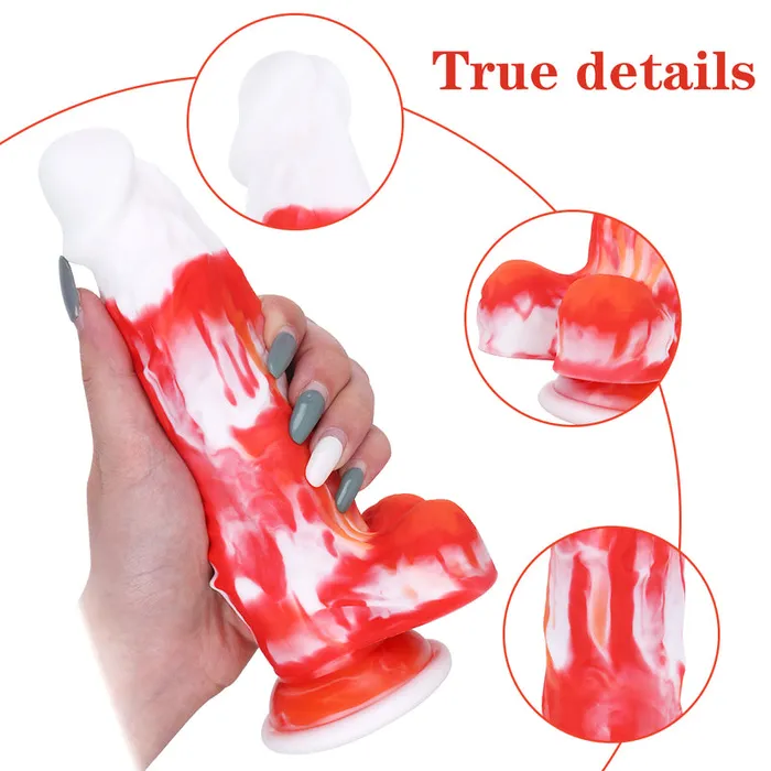 Female Sex Toys MD 748 Silicone Colorful Realistic Dildo Vibrant Pleasure Toy MD