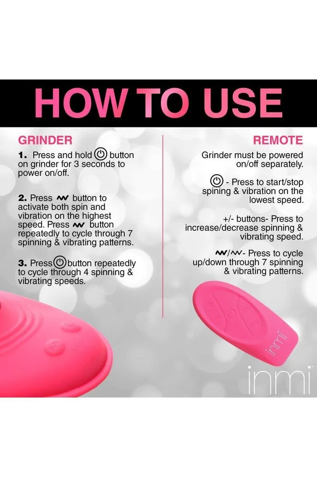 Female Sex Toys Spin n Grind Rotating and Vibrating Silicone Sex Grinder Sex On the Go