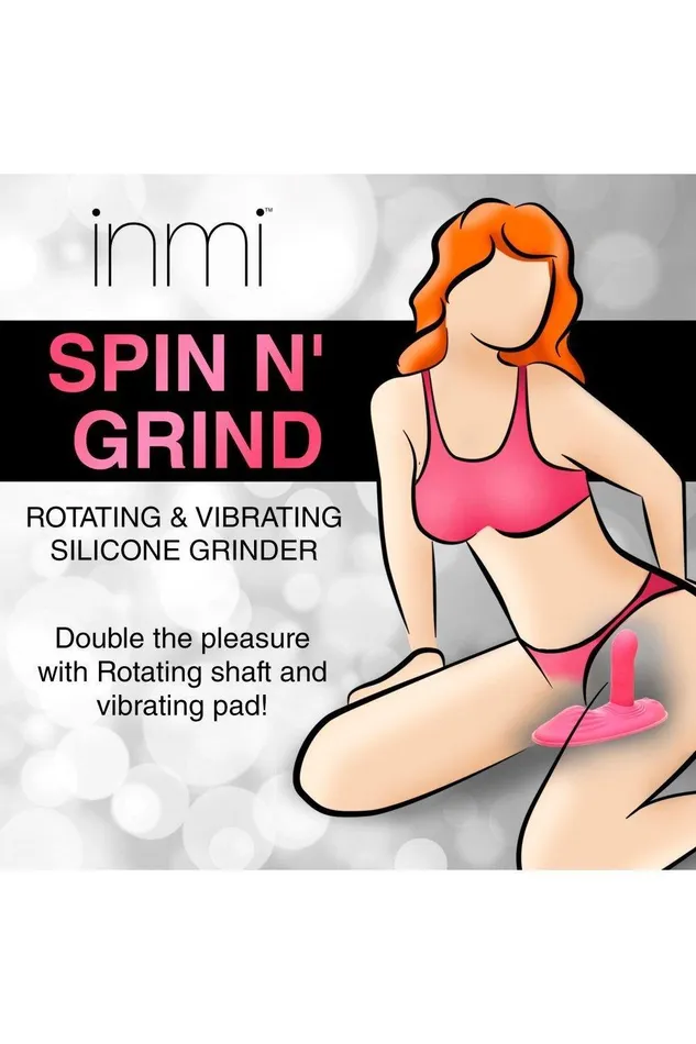 Female Sex Toys Spin n Grind Rotating and Vibrating Silicone Sex Grinder Sex On the Go