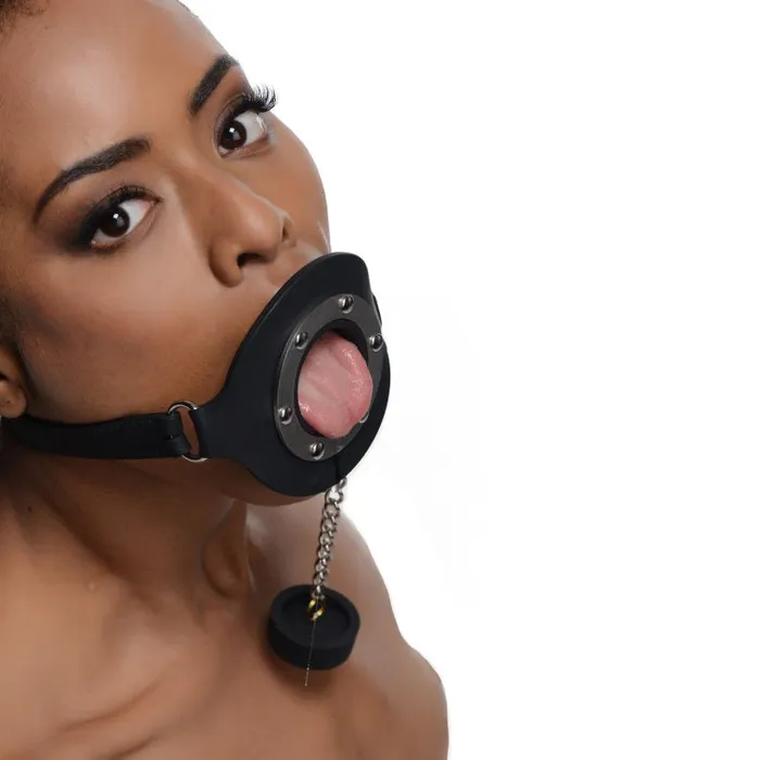 Female Sex Toys XR Brands Pie Hole Silicone Feeding Gag