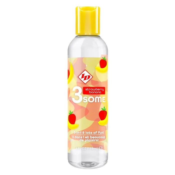 ID Lube Lubricants ID 3some Strawberry Banana 3 In 1 Lubricant 118ml