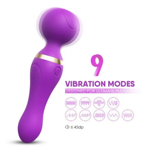 JAMES TOYBOX vibrating magic silicone wand Purple 19 cm Adults Boutique Nicosia Vibrators