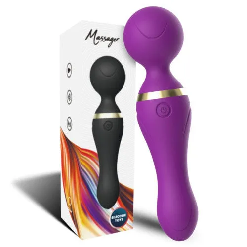 JAMES TOYBOX vibrating magic silicone wand Purple 19 cm Adults Boutique Nicosia Vibrators