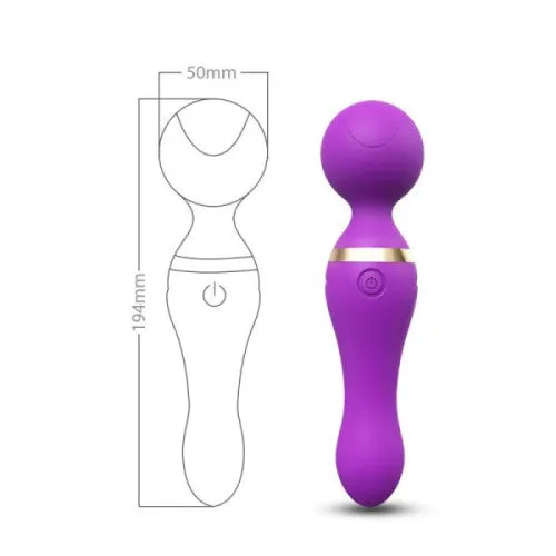 JAMES TOYBOX vibrating magic silicone wand Purple 19 cm Adults Boutique Nicosia Vibrators