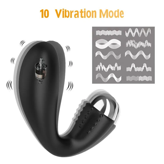 JRL Male Sex Toys JRL Soft Silicone Anal Plug Vibrator Prostate Massager Smooth Edition