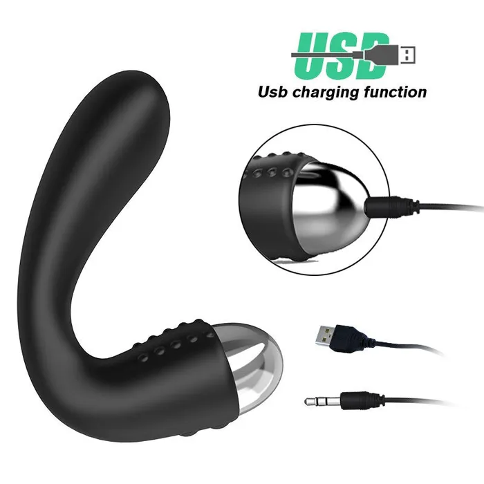 JRL Male Sex Toys JRL Soft Silicone Anal Plug Vibrator Prostate Massager Smooth Edition