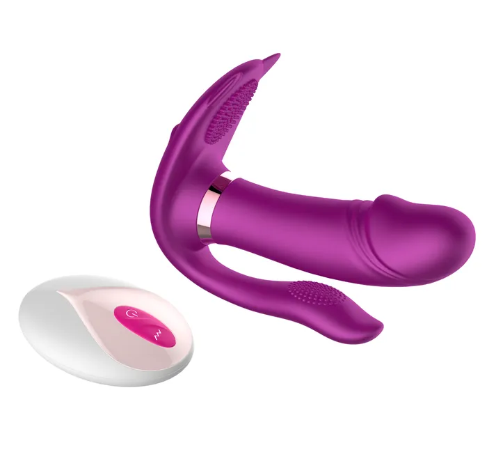 JRL Vibrators JRL Remote Control Wearable Auto Heating Vibrator Purple