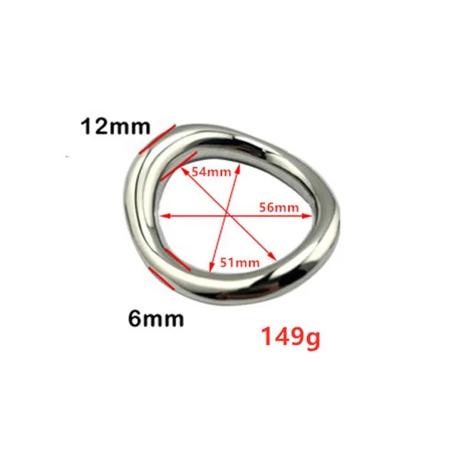 Kinkpod Male Sex Toys Mens Stainless Steele Cock Ring in multiple sizes and color finishes