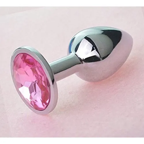 Kiotos Anal Stainless steel Jewel Butt plug PinkLarge