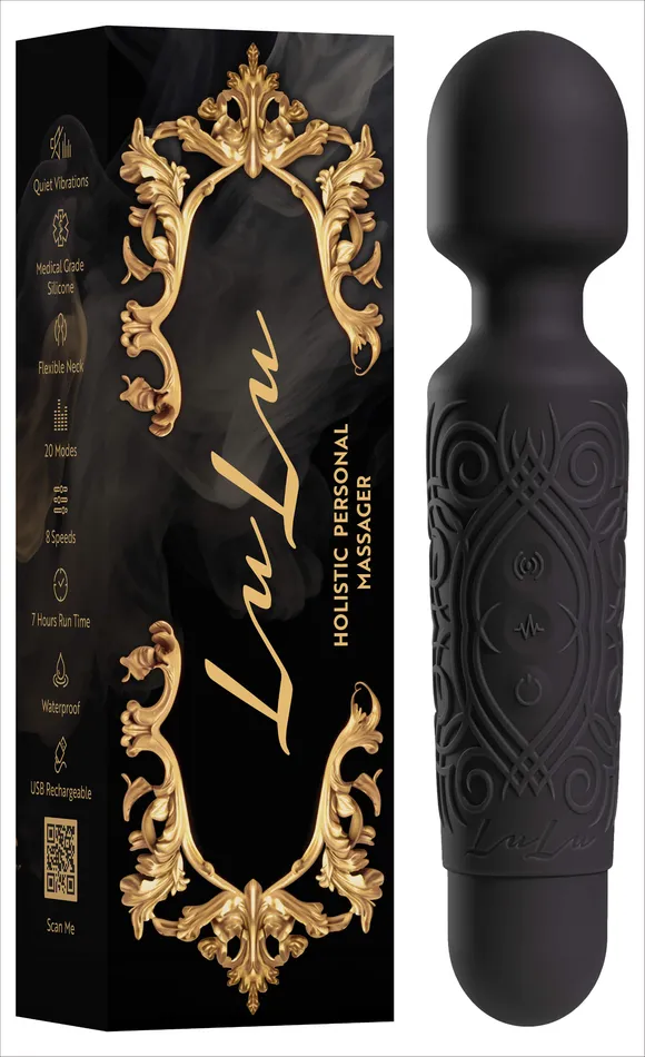 Lulu Intense Pleasure Clitoral Stimulation Wand Vibrator BLACK Lulu Toys Shop Vibrators