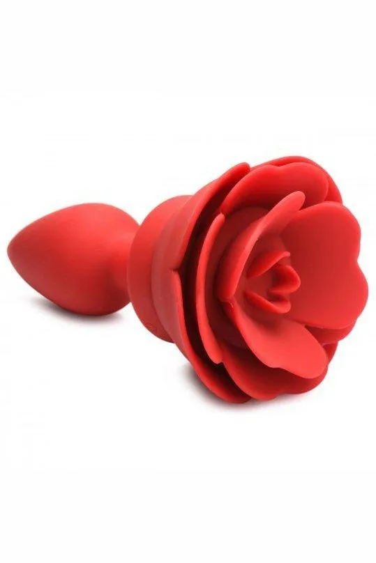 Male Sex Toys Sex On the Go 28X Silicone Vibrating Rose Anal Plug with Remote Small