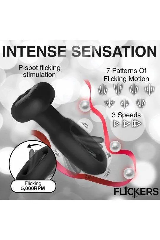 Male Sex Toys Sex on the Go Bum Flick Vibrating and Flicking Silicone Butt Plug with Remote