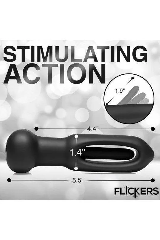 Male Sex Toys Sex on the Go Bum Flick Vibrating and Flicking Silicone Butt Plug with Remote