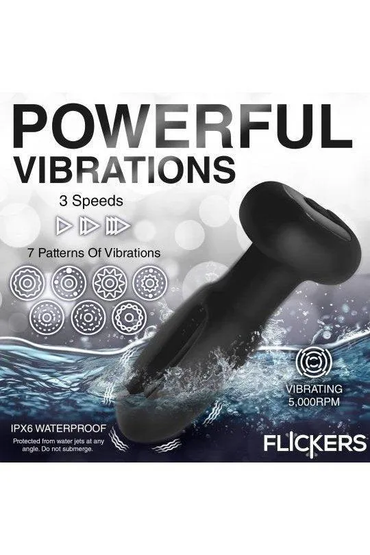 Male Sex Toys Sex on the Go Bum Flick Vibrating and Flicking Silicone Butt Plug with Remote